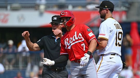 Reds 14, Pirates 8: Bullpen gives up 10, batters strand 10 taken North Shore. Photo by JUSTIN BERL / GETTY